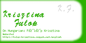 krisztina fulop business card